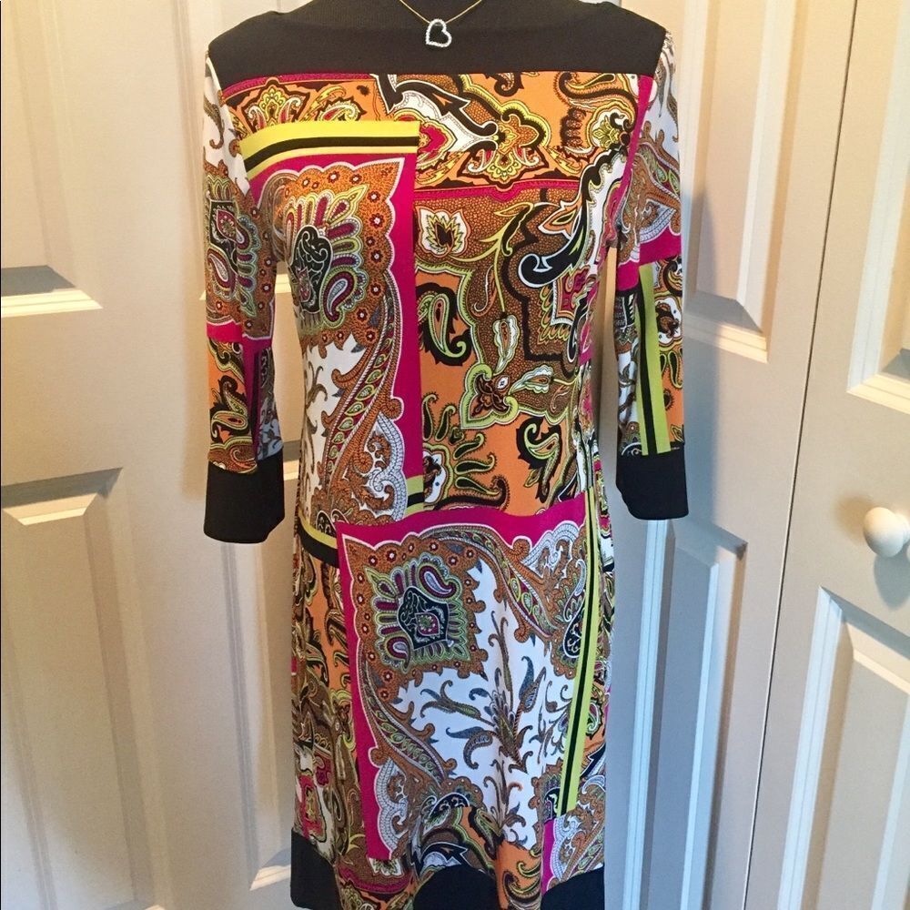 Beautiful colorful dress by Emma Michelle in m